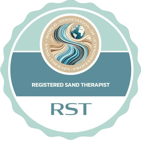 Registered Sand Therapist badge from WASTP